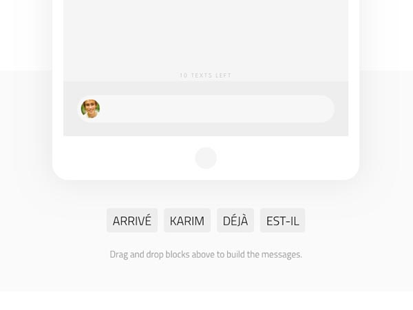 Chat simulator UI fragment